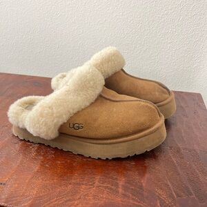 UGG Tan and Cream Platform Shoes